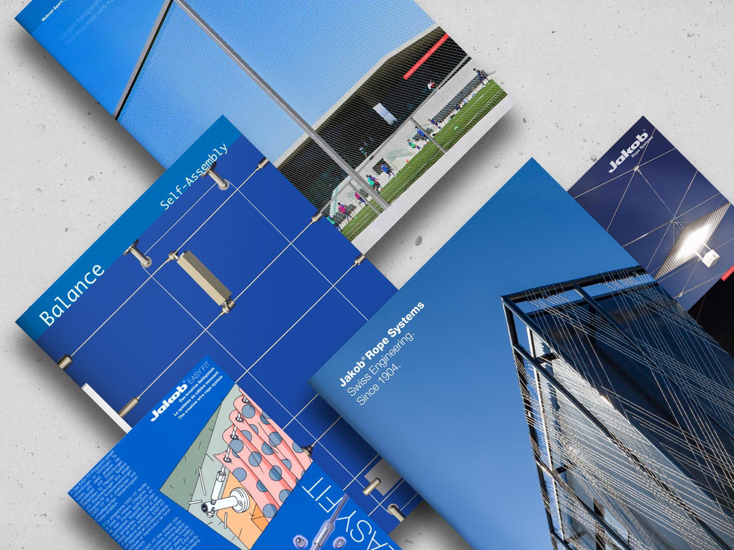 The collection of Jakob Rope Systems brochures